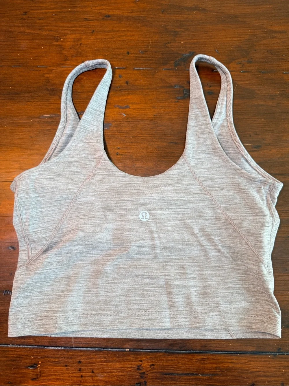 Lululemon Size 6 Heather Gray Longline Sports Bra Tank